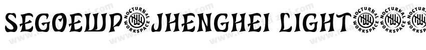 segoewp’jhenghei light字体转换